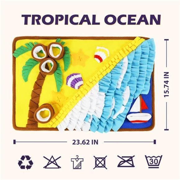 Snuffle Mat for Dogs Polar Fleece Pet Feeding Mats Puzzle Toys, 1PC - Picture 3 of 6